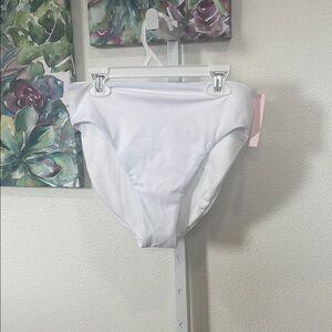 Victoria’s Secret Swim NWT White High-Waisted Bikini Bottom